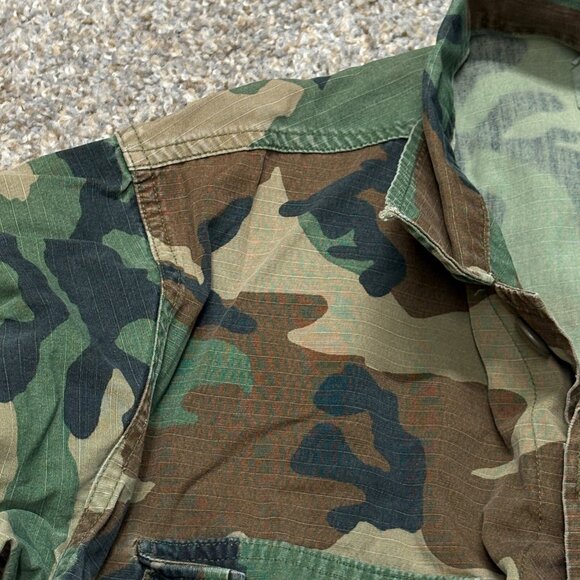 USGI Woodland Camo BDU Ripstop Jacket Small Long – Vintage Military Issue - Picture 9 of 15